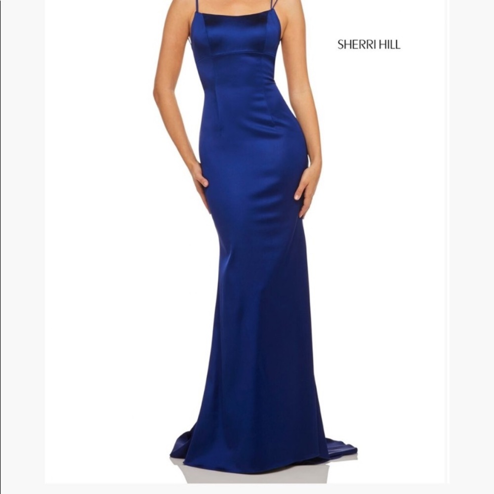 Sherri Hill Sapphire Blue Evening Gown